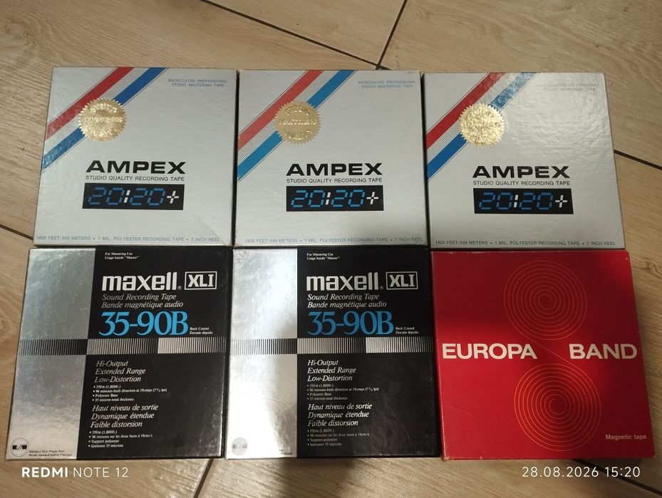 Taśmy magnetofonowe ampex Maxwell europa