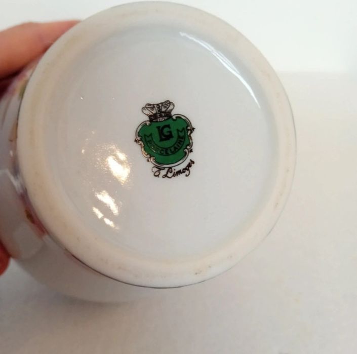 Pote Limoge pintura Asiática