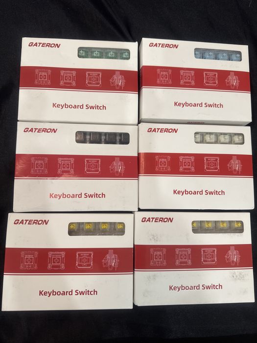 перемикачі світчі Gateron та інші свитчи по штучно та комплектами
