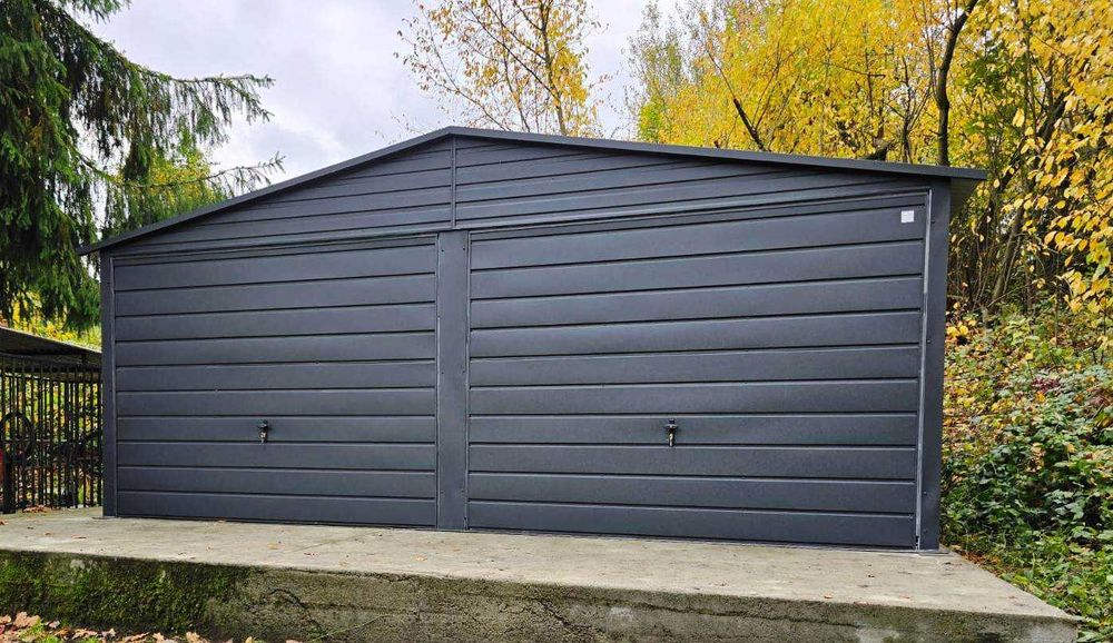 PROMOCJA na Jesień Garaż Blaszany Grafit Mat 6x5