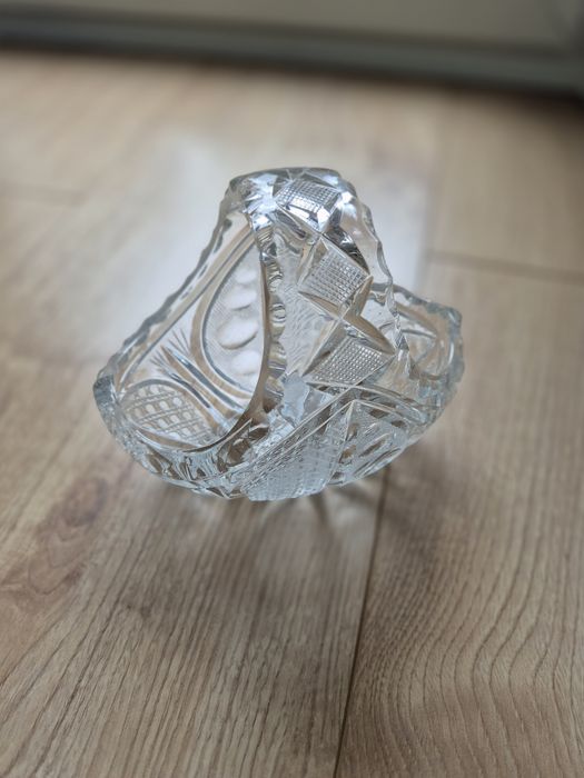 Kryształ PRL kryształowym koszyk koszyczek miseczka