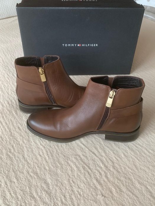 Botki damskie Tommy Hilfiger Tessa brązowe