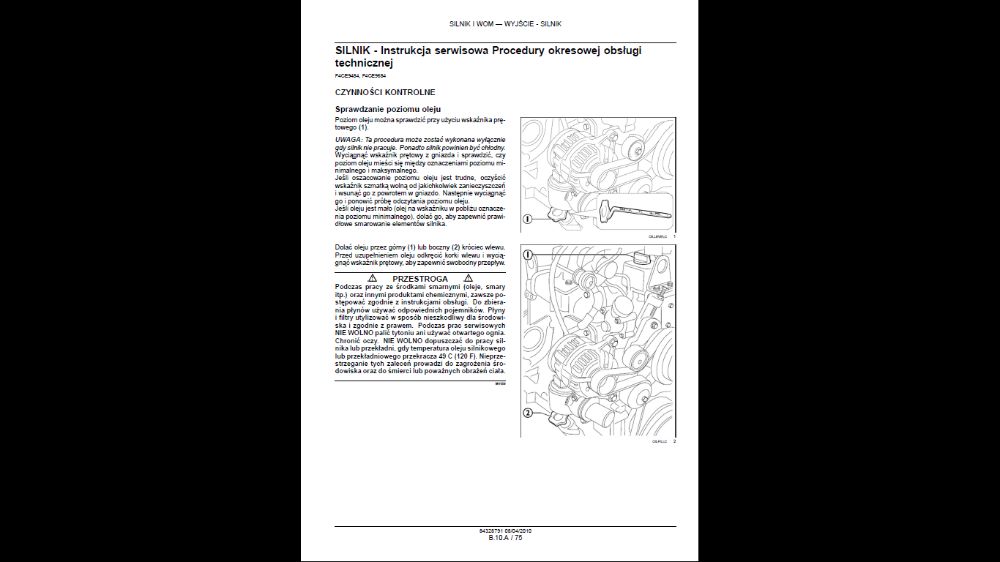 Silniki Case, Steyr, Cursor instrukcje napraw, serwisowe