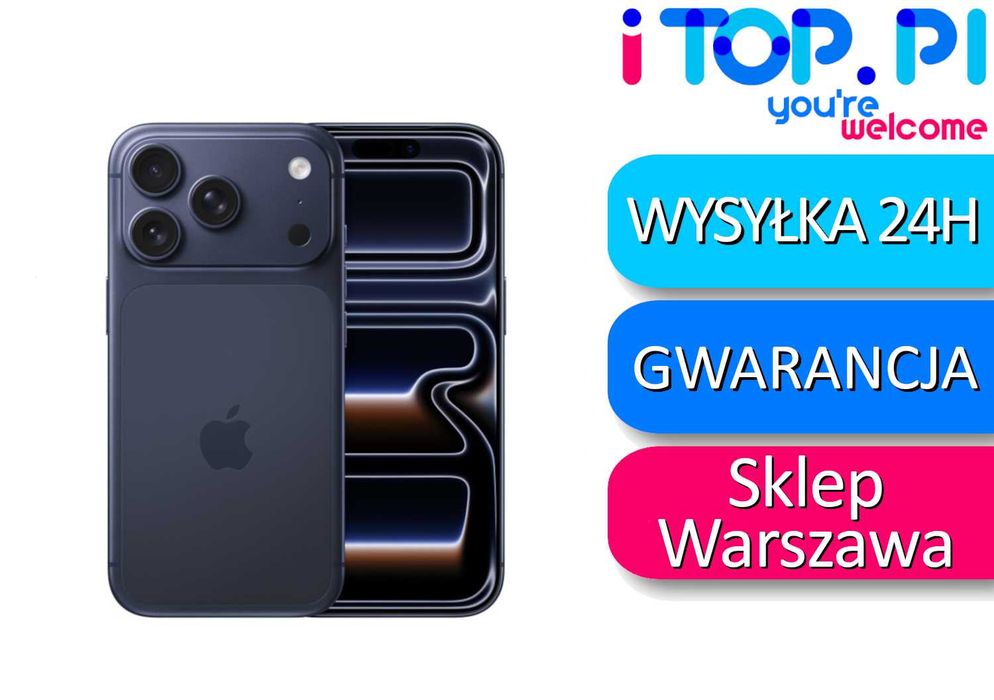 iPhone 17 Pro 256GB Niebieski / Fizyczny Sim / Oryginalne Pudełko / Pełen komplet / Gwarancja Apple / Jak Nowy / Sklep iTop W-wa