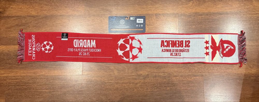 Cachecol do jogo Benfica X Real Madrid