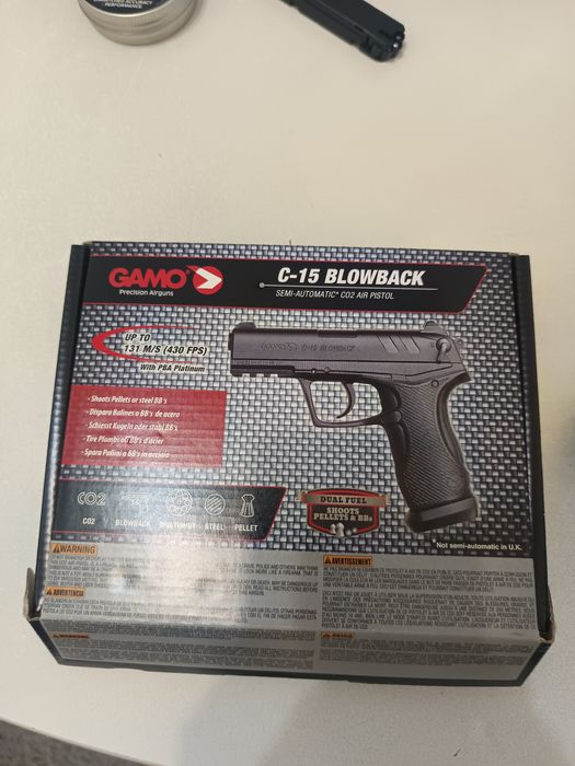 Pistola a ar gamo c-15 blowback nova