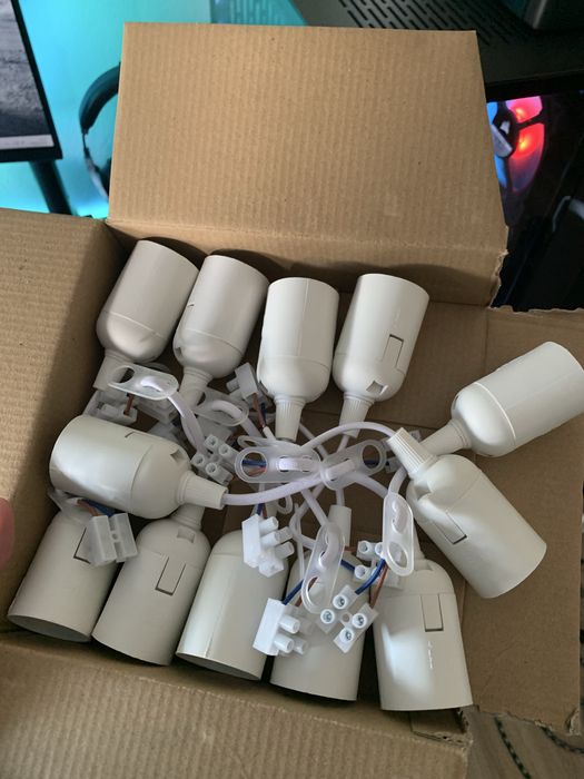 12 Casquilhos E27 60w Novos