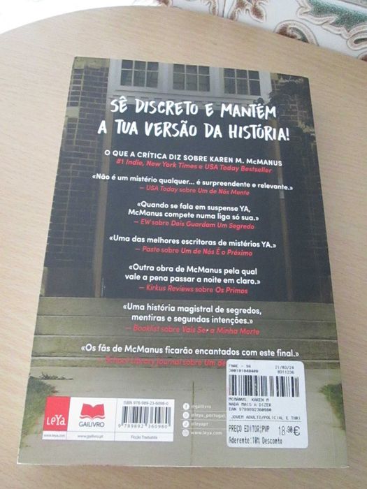 Nada Mais a Dizer de Karen M. McManus