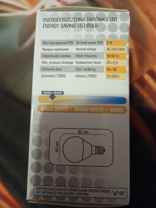 Sprzedam 6 żarówek LED energooszczędnych