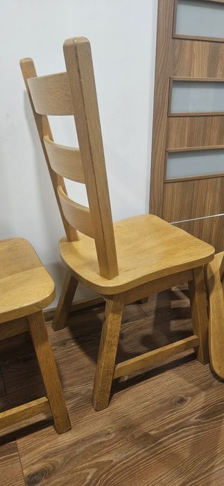 Stół dębowy i 4 krzesła