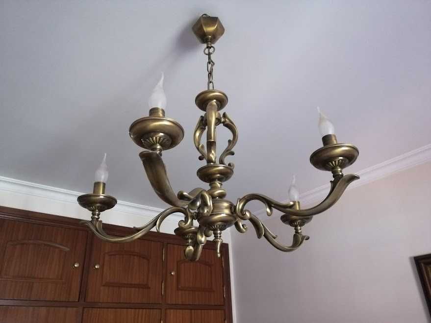 Candeeiro tecto estilo holandês em latão