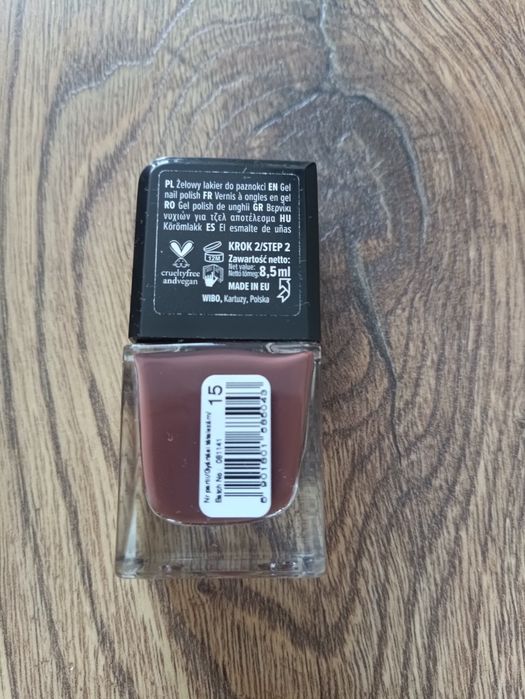Żelowy lakier do paznokci Wibo step 2 nr 15 (8,5ml) brązowy brąz czeko