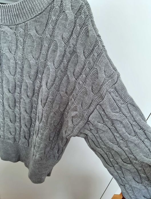 Camisola cinzenta de malha Stradivarius, tam XS - nova com etiqueta