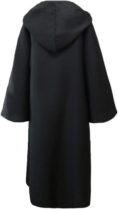 Czarna Peleryna Z Kapturem – Kostium Jedi/Renegat Rozmiar One Size