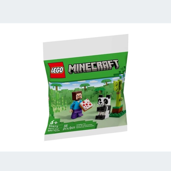 Klocki LEGO Minecraft Steve i mała panda 30672