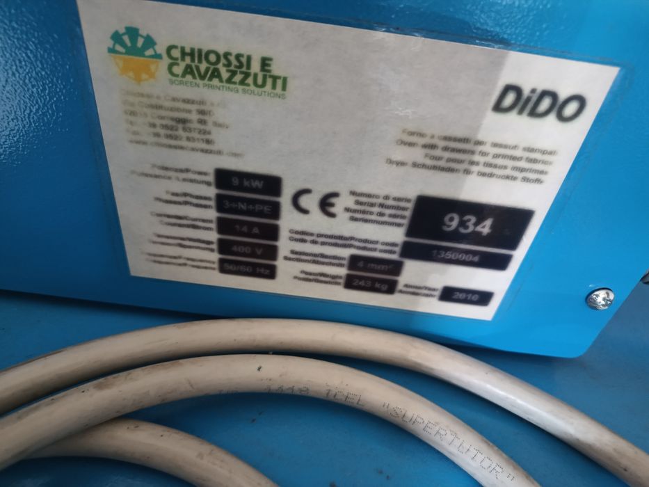 Сушильна шафа для поліграфії DIDO сушка dtg Chiossi e Cavazzuti DiDo Digital Drawers Oven