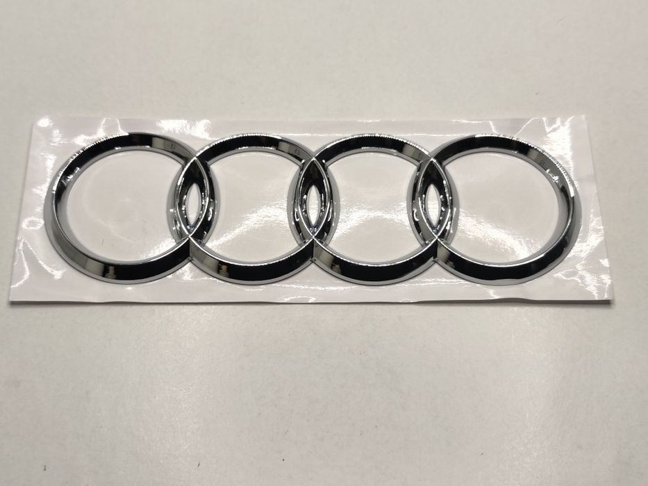 Emblema Letras Audi 177mm 17.7cm Símbolo Logo Mala Traseira Liso Adesivo Modelo A-3 A-4 A-5 A-6 Cromado Novo