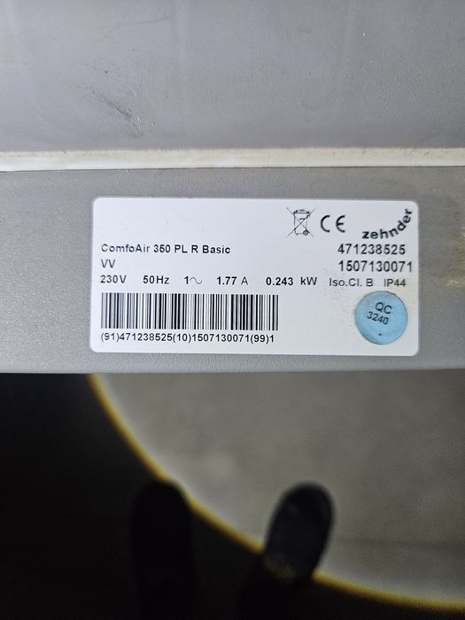 ZEHNDER ComfoAir 350 Basic PL R