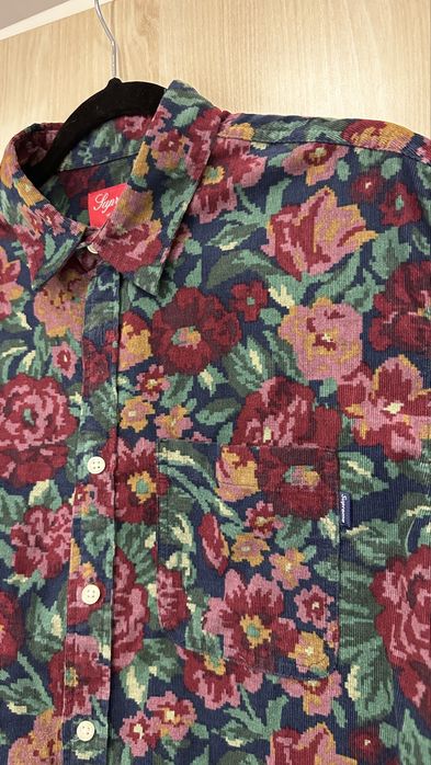 Оригінальна вельаетова сорочка Supreme розмір М