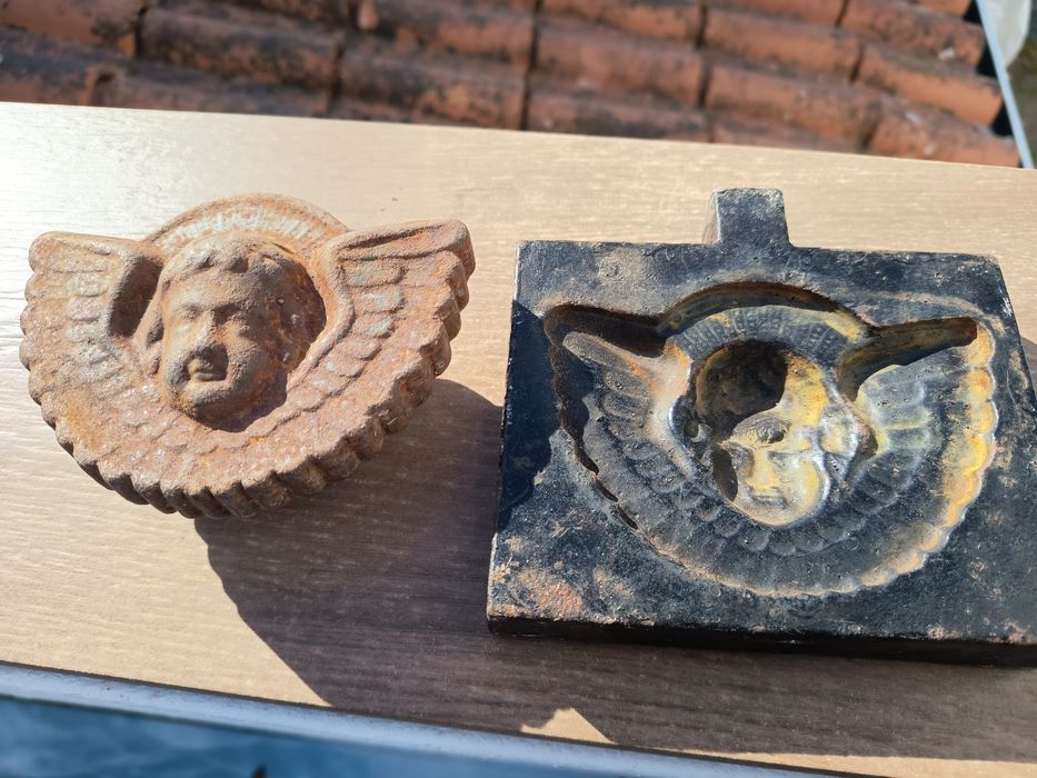 Molde de anjo em ferro fundido