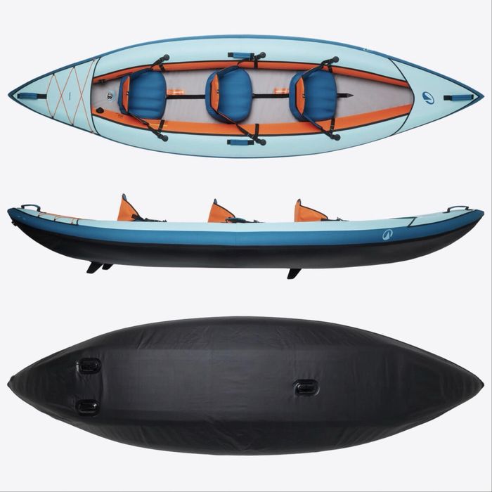 Надувний каяк Decathlon 100 Essential, 2–3-місний, комплект