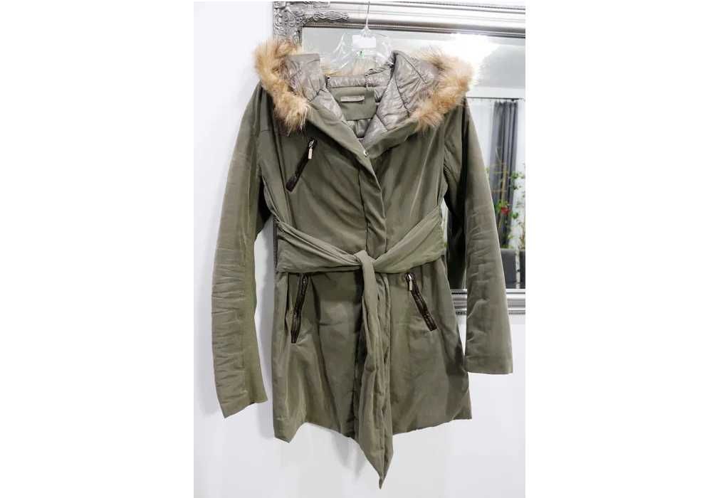 Kurtka khaki wiązana w pasie Dixie S/M/L 36/38/40 oversize