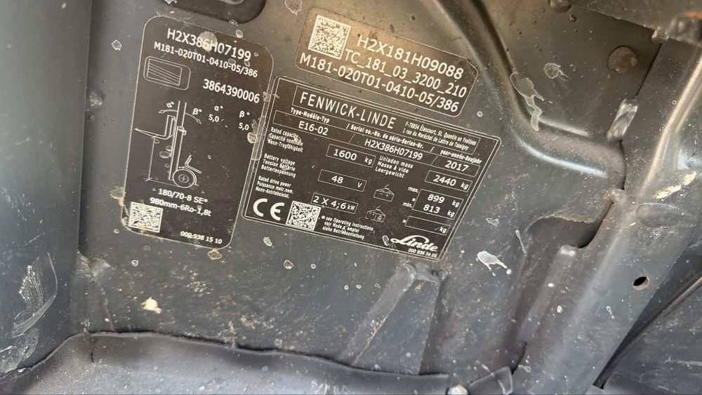 Wózek widłowy elektryczny Linde E16 2017 rok  | Triplex 4,4 m