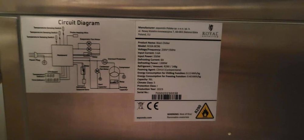 zamrazarke Royal Catering Zamrazarka Szokowa 96L