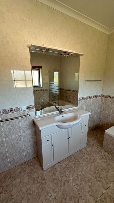 Conjunto Móvel WC + Espelho + Sanita + Bidé + Toalheiros