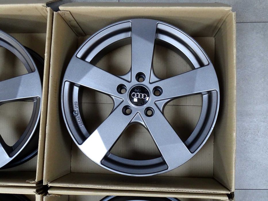 Felgi 17" AUDI GRAFITOWE A3 A4 A6 5x112 Et38 Wulkanizacja Opony Lubań Krims