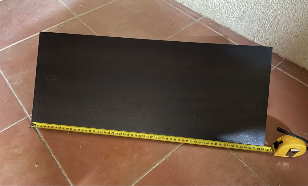 Conjunto de 3 Prateleiras Ikea Castanho Escuro 60x23cm