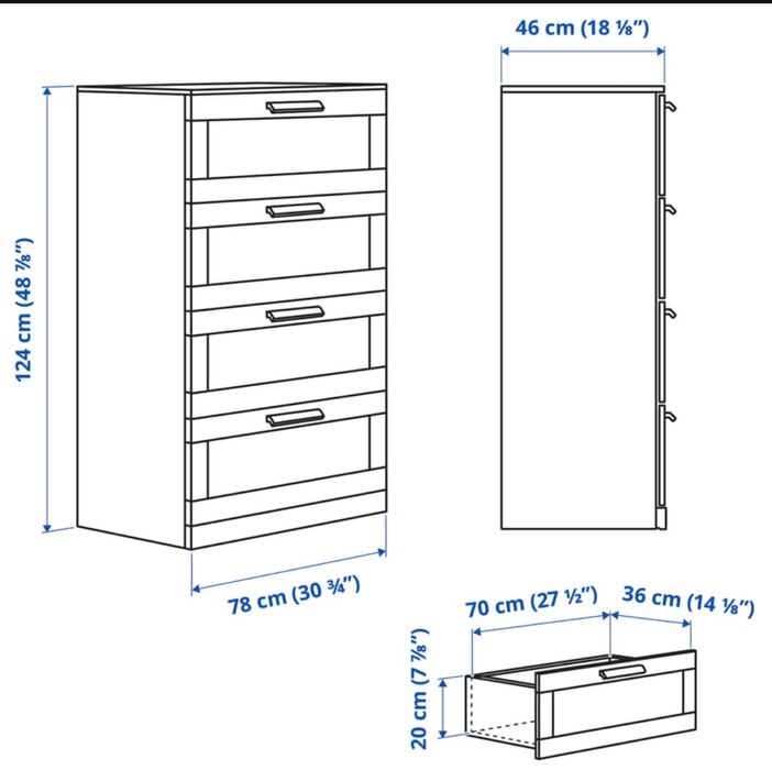 Komoda BRIMNES IKEA 390zł