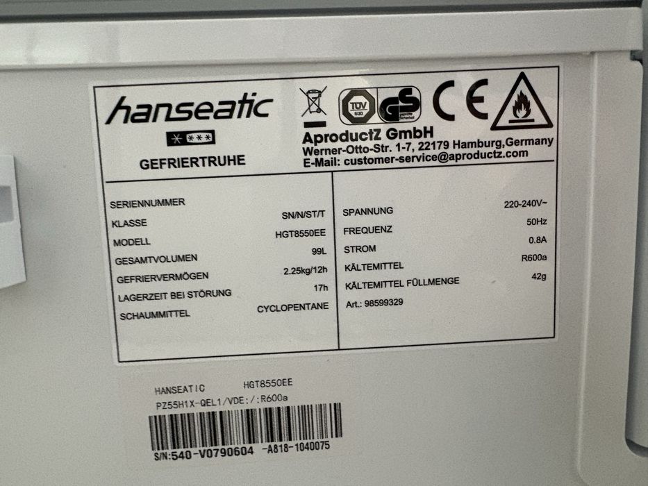 Zamrażarka skrzyniowa 100 litrów