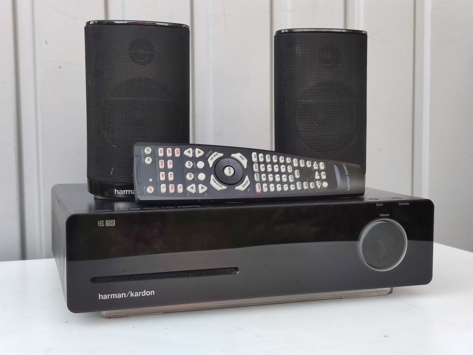 Harman Kardon HS 250 amplituner dvd hdmi pilot+ głośniki Harman Kardon sat-ts2bq kino
