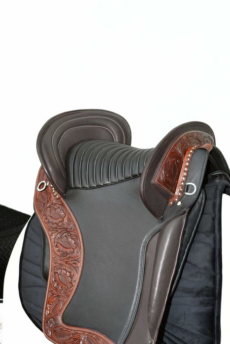Siodło Hiszpańskie 17,5 skorzane premium
