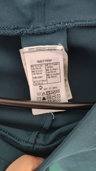 Conjunto de leggings e casaco desportivo para crianças 12/13 anos