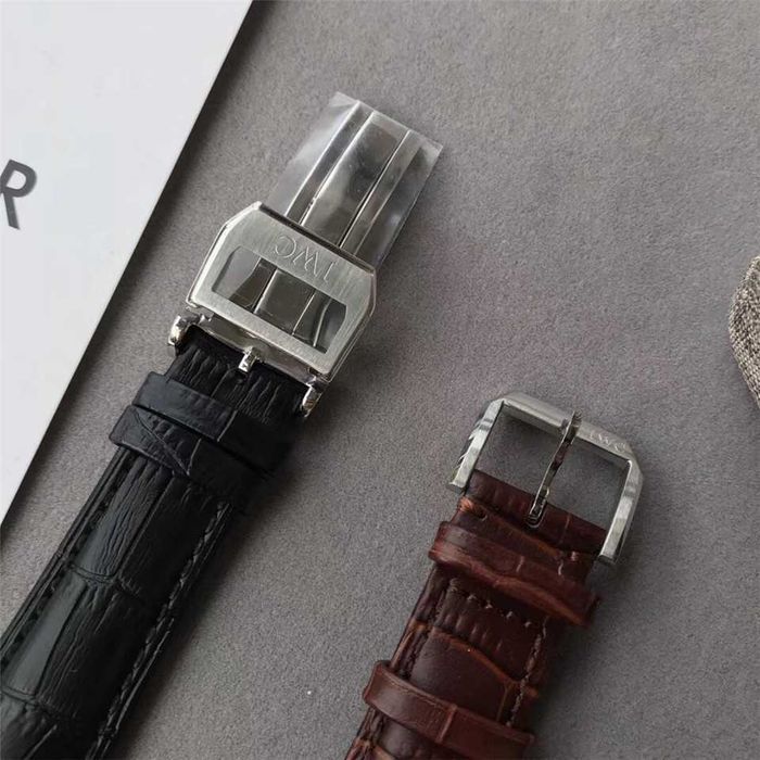 Годинник кварцовий IWC pilot schaffhausen розове золото та серебро