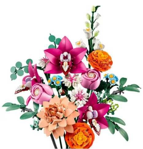 Квітковий конструктор "Pretty Pink Flower Bouquet" подібний до Lego