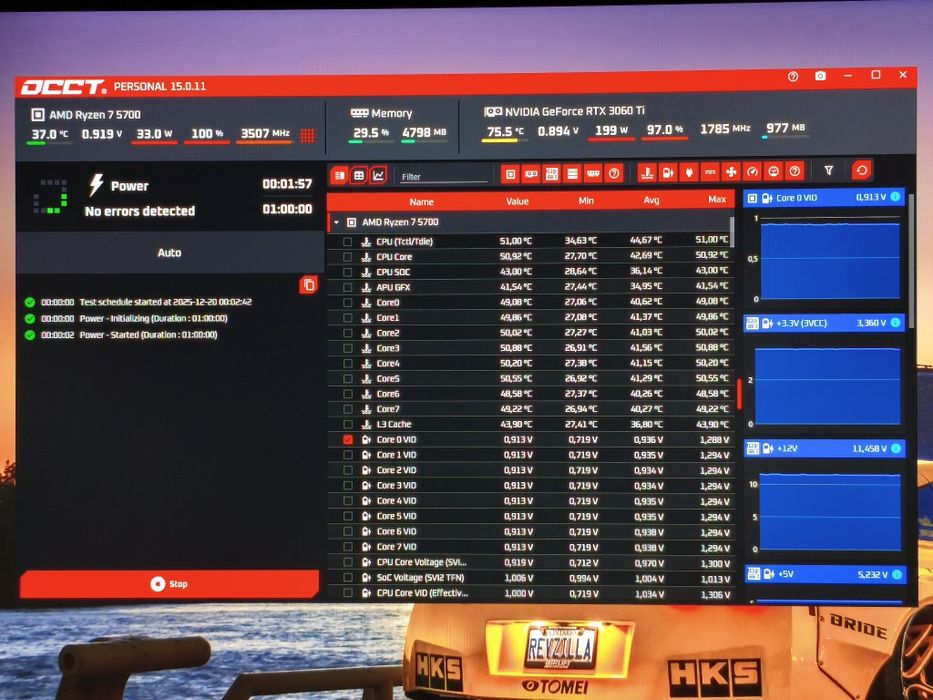 Komputer do gier Ryzen 5700 / RTX  3060Ti / 16GB / 512SSD / WIN10