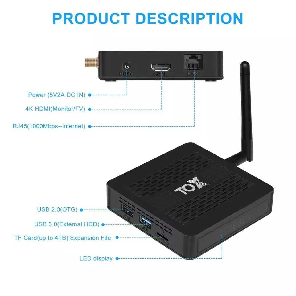 Tox 1 TOX1 tox1 Токс 1 S905X3 4/32Gb LAN1GB прошивка Android TV: 1 950 ...