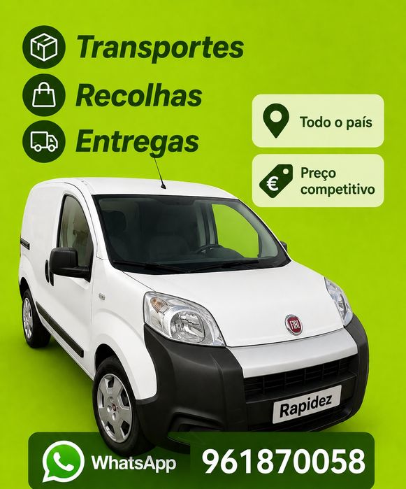Transportes, recolhas, entregas, fretes e pequenas mudanças.