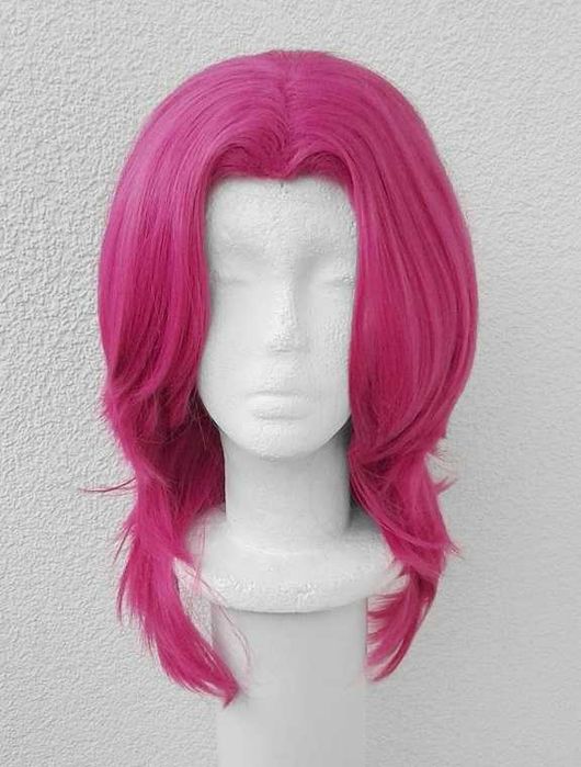 Romance Saja KPop Demon Hunters różowa magenta peruka cosplay wig