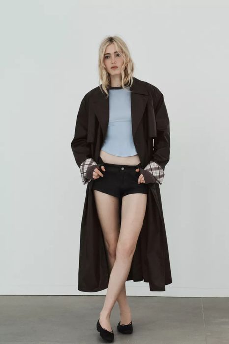 Zara M L тренч куртка тепла курточка jacket плащ