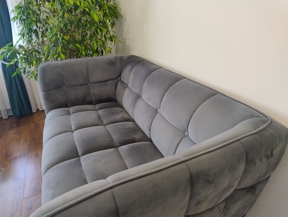 Sofa dwumiejscowa aksamitowa