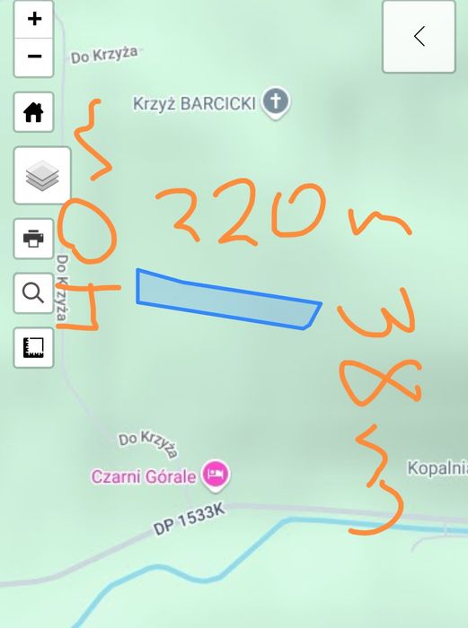 Sprzedam działke 75ar