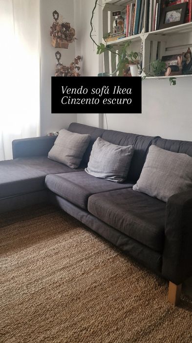 Sofa ikea 3 grandes lugares com chaise long