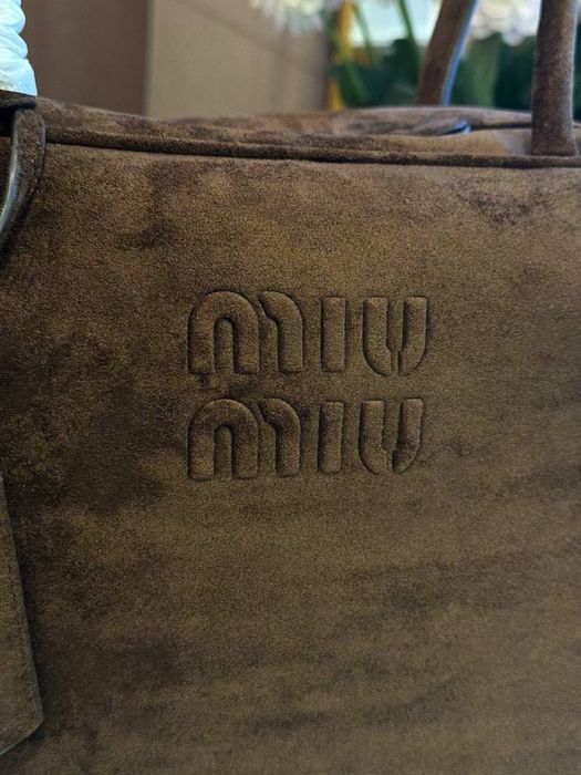 Сумка сумочка Miumiu suede beau міуміу замшева коричнева
