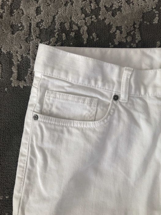 spodnie damskie białe H&M bawełna i elastan r 40