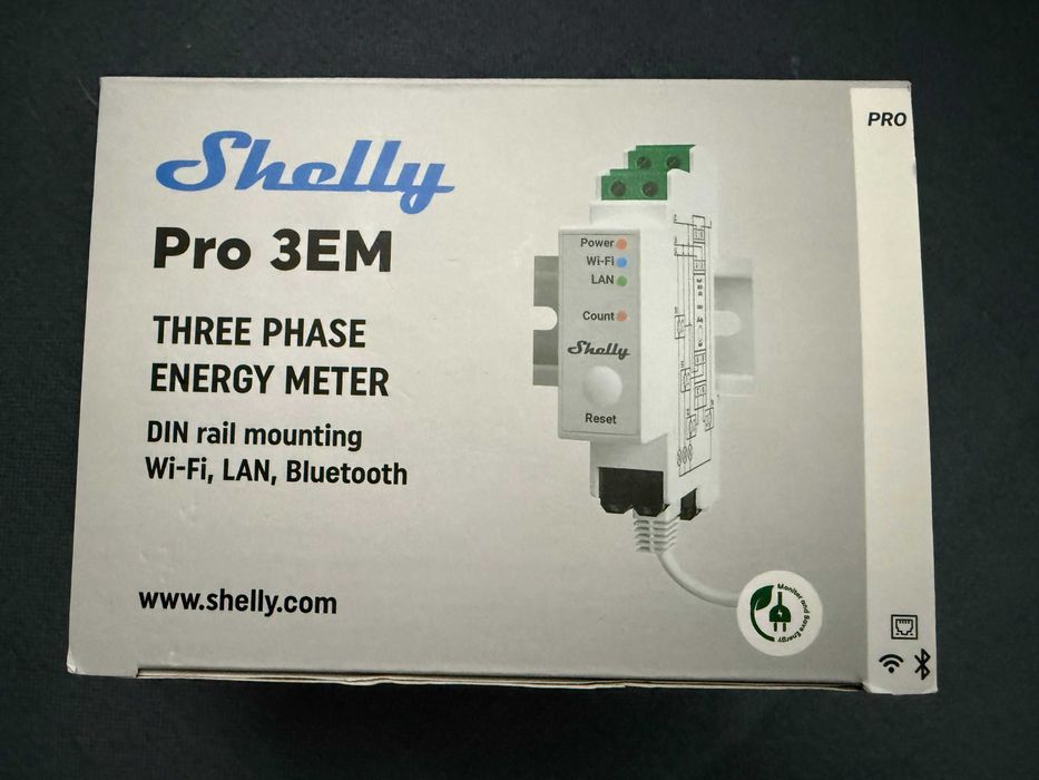 Shelly PRO 3EM Medidor de Energia Avançado de 3 Fases