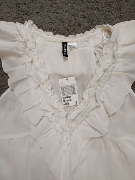 Bluzeczka biała Boho H&M NOWA rozm.S